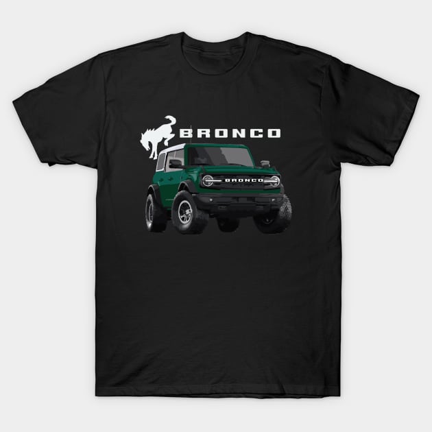 6th gen bronco 6g Outter Banks Eruption Green Metallic T-Shirt by cowtown_cowboy